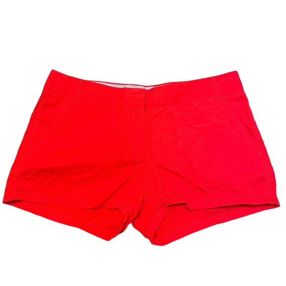 j.Crew Factory 100% Cotton Broken In Chino Red Shorts 6 - Picture 1 of 5